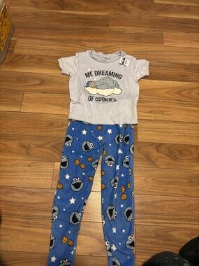 Sesame Street Cookie Monster Kids Pajama Set